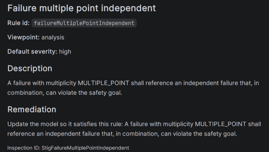 Details of a STIG Analysis inspection in IntelliJ IDEA Details of a STIG Analysis inspection in IntelliJ IDEA