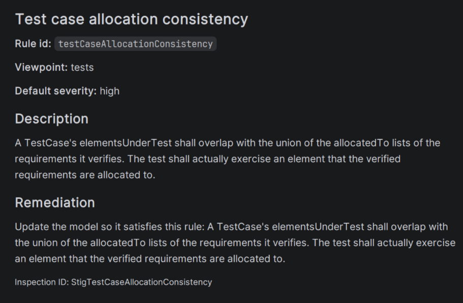 Test and requirement allocation consistency inspection details in IntelliJ IDEA Test and requirement allocation consistency inspection details in IntelliJ IDEA